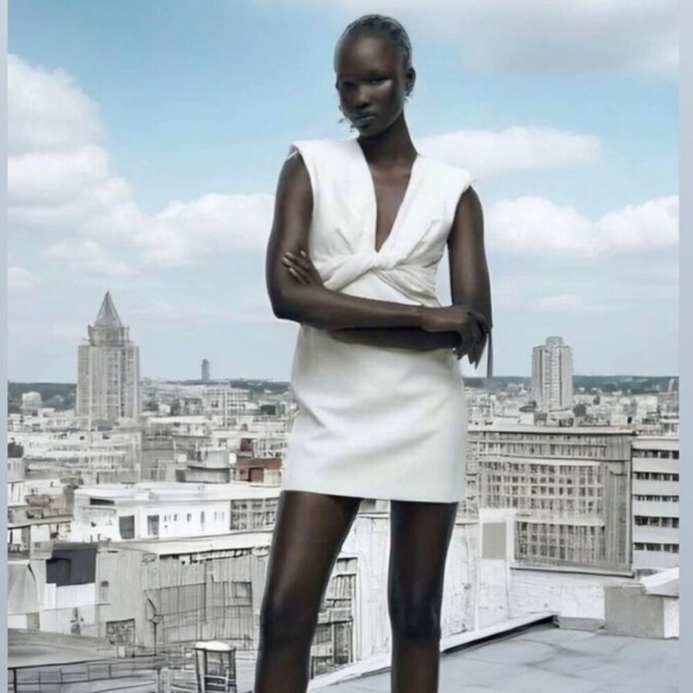 Zara Mini Dress with Shoulder Pads
